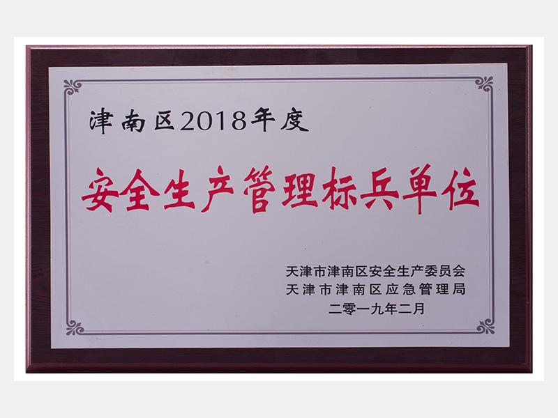 津南区2018年度安全生产管理标兵单位